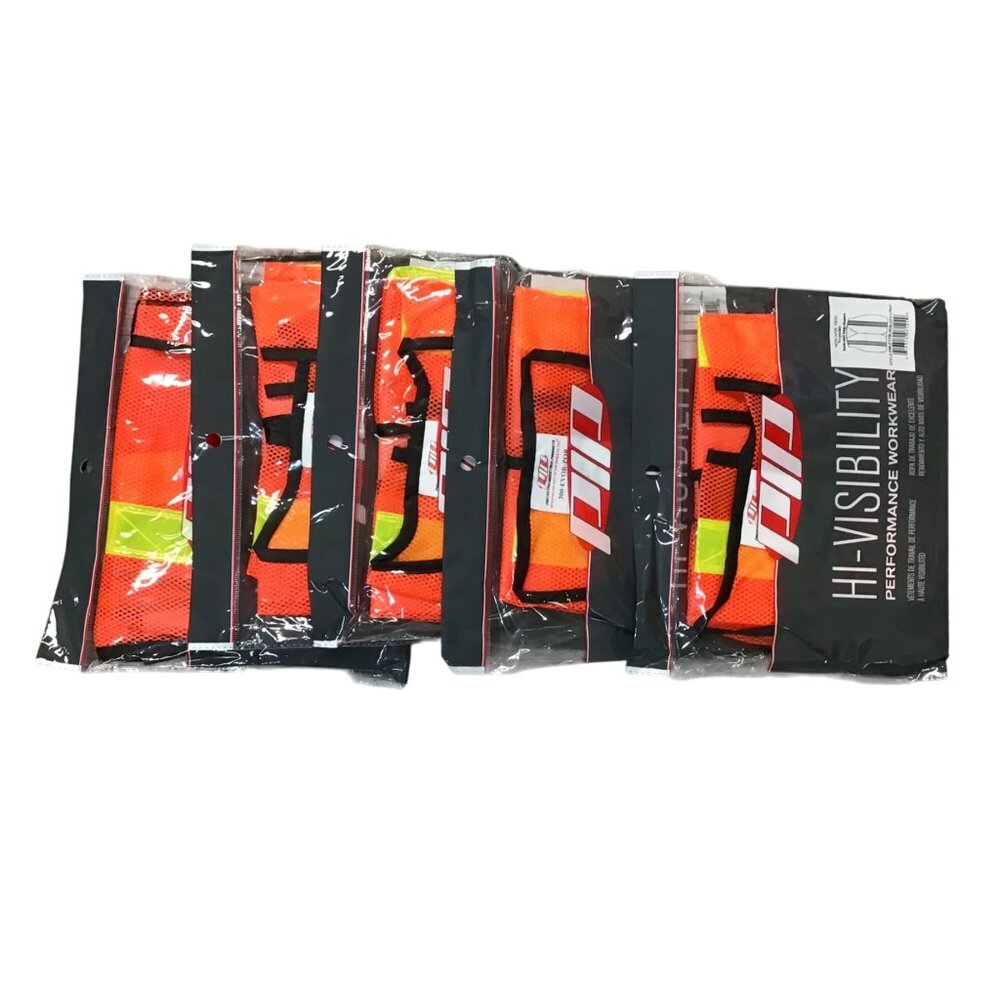 NEW 5 PACK - PIP Hi-Visibility Performance Workwear Safety Vest